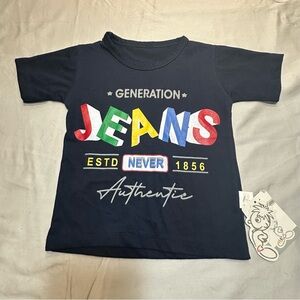 Navy Graphic T-Shirt with Colorful Print
